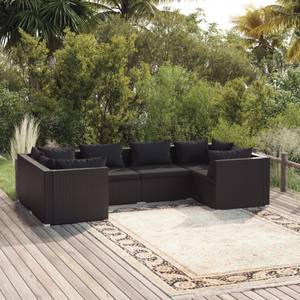 Garten-Lounge-Set (6-teilig) 3013633-19 Schwarz