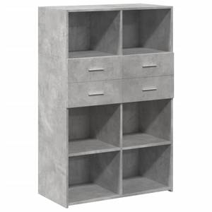 Highboard DE9322 Grau - Holzwerkstoff - 43 x 124 x 80 cm