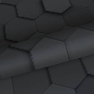 PP intissé éco texture hexagone 3d 7390 Noir