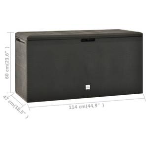 Aufbewahrungsbox Grau - Kunststoff - Polyrattan - 114 x 60 x 114 cm