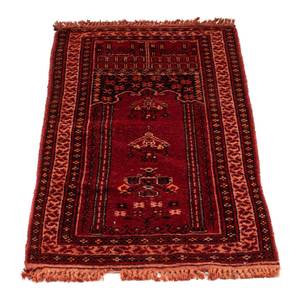 Pakistan - 115x64cm Rot - Naturfaser - 64 x 1 x 115 cm