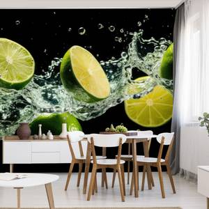 Papier Peint Citrons Verts Fruit Eau 3D 400 x 280 x 280 cm