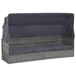 Gartensofa 43962 Grau - Kunststoff - Polyrattan - 205 x 70 x 62 cm