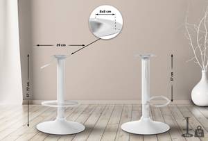 Tabouret de bar Gestell 8 x 8 Blanc