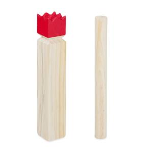 Kubb Wikingerspiel Braun - Rot - Holzwerkstoff - 5 x 5 x 30 cm