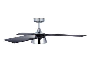 Deckenventilator Bronx Silber - Metall - Kunststoff - 132 x 22 x 132 cm