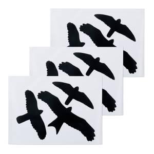 Vogelaufkleber 9er Set Schwarz - Kunststoff - 22 x 1 x 16 cm