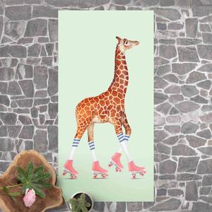 Giraffe mit Rollschuhen 70 x 140 cm