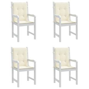 Coussin de chaise (lot de 4) 3005564-2 Blanc - Textile - 50 x 3 x 100 cm