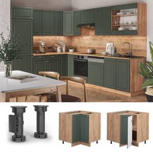 Eckschrank Fame-Line 45597 Grün - Sonoma Eiche Trüffel Dekor - Tiefe: 60 cm