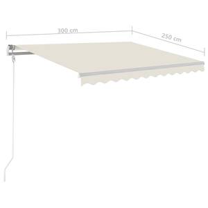 Auvent rétractable 3006542-1 Crème - 250 x 1 x 300 cm