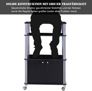 Küchenregal für Mikrowelle Schwarz