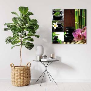 Wandbilder Orchidee Zen Steine Bambus 40 x 40 cm