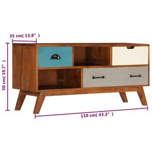 TV-Schrank Metall - Holzart/Dekor - 110 x 50 x 110 cm