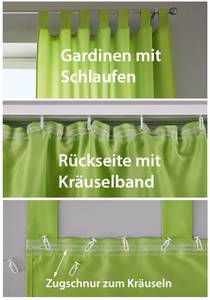 Vorhang Blickdicht Microsatin Schlaufen Grau - Höhe: 175 cm