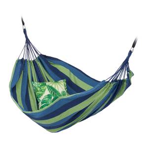 Grand hamac jusqu’à 300 kg Bleu - Vert - Textile - 150 x 3 x 250 cm