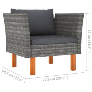 Garten-Sofa-Set (7-teilig) 3011728-5 Grau