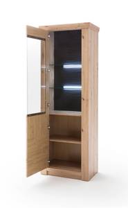 Vitrine Mauro 3 mit Beleuchtung Braun - Holzwerkstoff - Holzart/Dekor - 74 x 211 x 45 cm