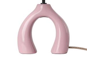 Lampe de table ABBIE Rose foncé - Blanc