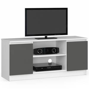 Meuble TV K120 2T 1S CLP Graphite - Gris - Blanc