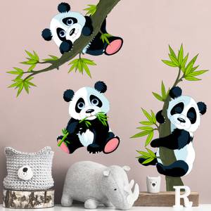 Wandtattoo Pandabären Set 60 x 40 cm