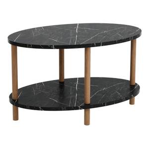 Table basse Højreby ovale Imitation marbre noir