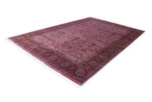 Designer Teppich - 300 x 194 cm - rosa Pink - Kunststoff - 194 x 1 x 300 cm