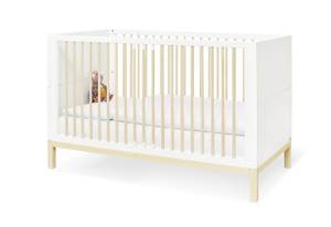 Lit de bébé évolutif Skadi Blanc - Bois manufacturé - 75 x 91 x 144 cm