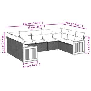 Gartensitzgruppe K1508(9-tlg) Schwarz