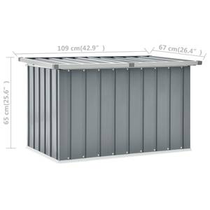 Aufbewahrungsbox Grau - Metall - 67 x 65 x 109 cm