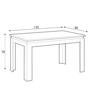 Ausziehbar Esstisch DAMINO Braun - Weiß - Holzwerkstoff - 135 x 78 x 86 cm