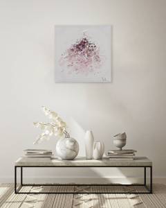 Acrylbild handgemalt Nature is an Artist Pink - Massivholz - Textil - 60 x 60 x 4 cm