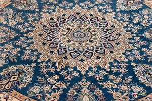 Teppich Nain II Blau - Textil - 150 x 1 x 150 cm