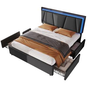 Doppelbett M045-01 Grau