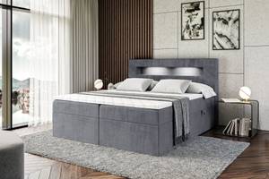 Boxspringbett - ORGOL Steingrau - Breite: 200 cm - H4