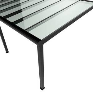 Wintergarten Klar Polycarbonat Glas Schwarz - Metall - 300 x 215 x 250 cm