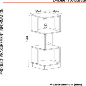 Blumenständer Levander Weiß Weiß - Holzwerkstoff - 35 x 121 x 35 cm