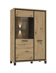 Vitrine Thore 6 mit Beleuchtung Braun - Holzwerkstoff - 101 x 161 x 42 cm