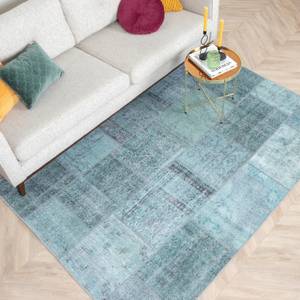 Teppich Patchwork Estate Patchwork Blau - Naturfaser - 115 x 1 x 170 cm