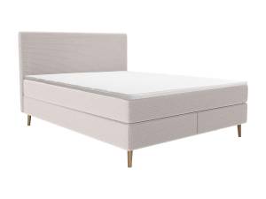 Lit boxspring NARA Beige - Largeur : 185 cm