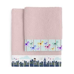 Nanny Handtuch- set Pink - Textil - 1 x 70 x 140 cm
