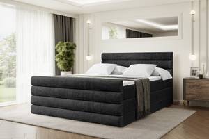 Boxspringbett CELESTIA-Z KING Schwarz - Breite: 180 cm