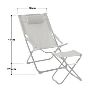 Schaukelstuhl EIBY Outdoor Schwarz - Metall - 62 x 97 x 112 cm