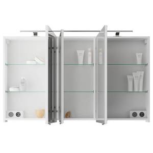 Doppelwaschplatz-Set weiß 120cm mit SpS Weiß - Holzwerkstoff - 120 x 200 x 45 cm