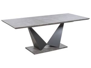 Table de salle à manger ALCANTRA Noir - Gris - Bois manufacturé - 90 x 73 x 160 cm