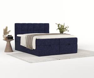 Boxspringbett Shay Marineblau - Breite: 200 cm - H2