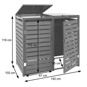 2er-/4er-Mülltonnenverkleidung K14 Anthrazit