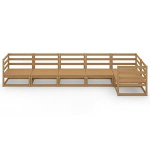 Garten-Lounge-Set (6-teilig) 3009931-1 Braun - Massivholz - Holzart/Dekor - 70 x 67 x 70 cm