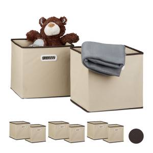 8 x Faltbox beige Beige - Cremeweiß