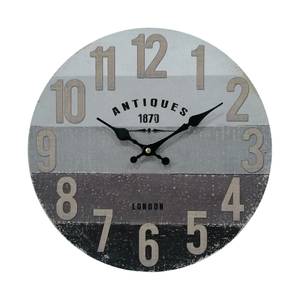 Horloge murale Lycoris Gris - Bois manufacturé - 4 x 34 x 34 cm